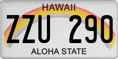 HI license plate ZZU290