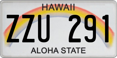 HI license plate ZZU291