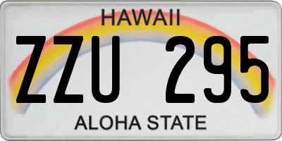 HI license plate ZZU295