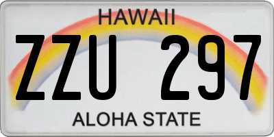 HI license plate ZZU297