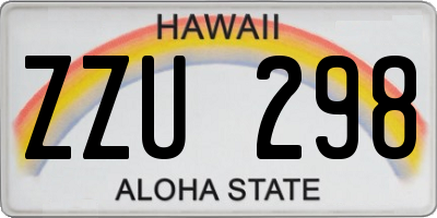 HI license plate ZZU298