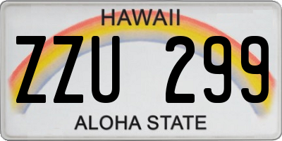 HI license plate ZZU299