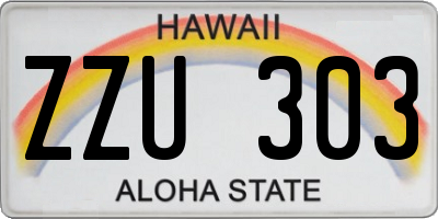 HI license plate ZZU303