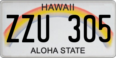 HI license plate ZZU305