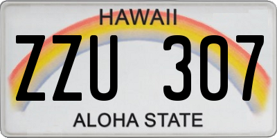 HI license plate ZZU307