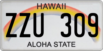 HI license plate ZZU309