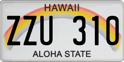 HI license plate ZZU310