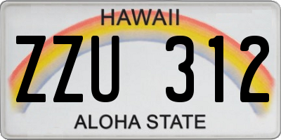 HI license plate ZZU312