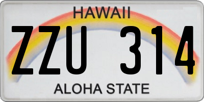 HI license plate ZZU314