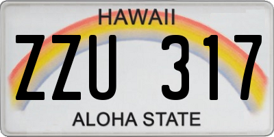 HI license plate ZZU317