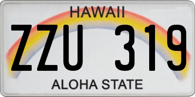 HI license plate ZZU319