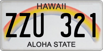 HI license plate ZZU321