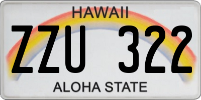 HI license plate ZZU322