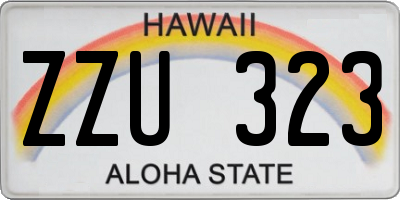 HI license plate ZZU323