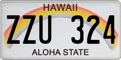 HI license plate ZZU324