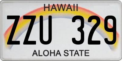 HI license plate ZZU329