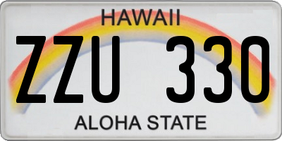 HI license plate ZZU330