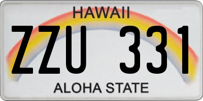 HI license plate ZZU331