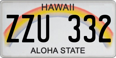 HI license plate ZZU332