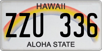 HI license plate ZZU336