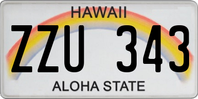 HI license plate ZZU343