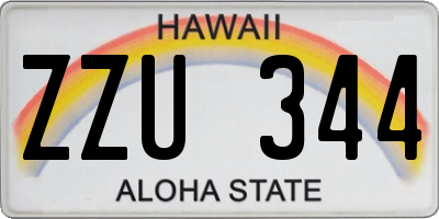 HI license plate ZZU344