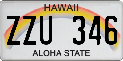 HI license plate ZZU346