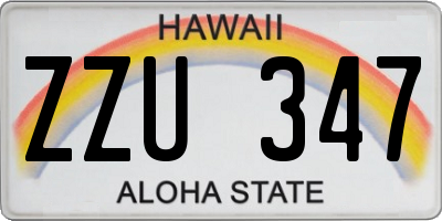 HI license plate ZZU347