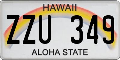 HI license plate ZZU349