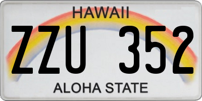 HI license plate ZZU352