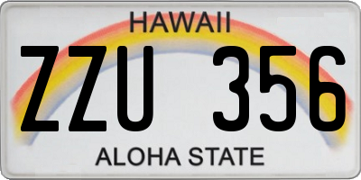 HI license plate ZZU356