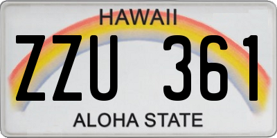 HI license plate ZZU361