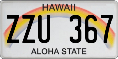 HI license plate ZZU367