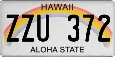 HI license plate ZZU372