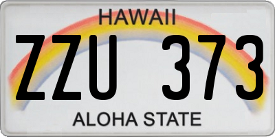 HI license plate ZZU373