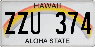 HI license plate ZZU374