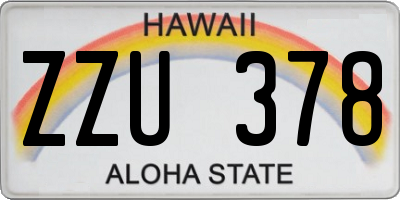 HI license plate ZZU378