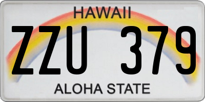 HI license plate ZZU379