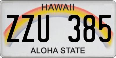 HI license plate ZZU385