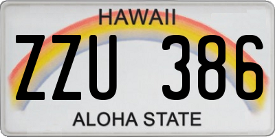 HI license plate ZZU386