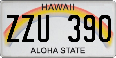 HI license plate ZZU390