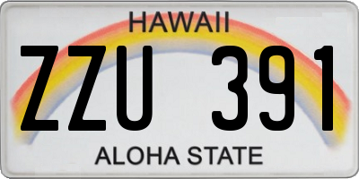 HI license plate ZZU391