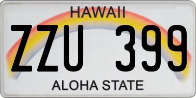 HI license plate ZZU399