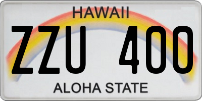 HI license plate ZZU400