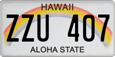 HI license plate ZZU407