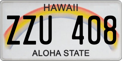 HI license plate ZZU408