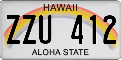 HI license plate ZZU412