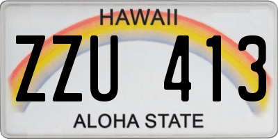 HI license plate ZZU413