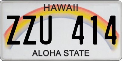 HI license plate ZZU414