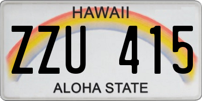 HI license plate ZZU415